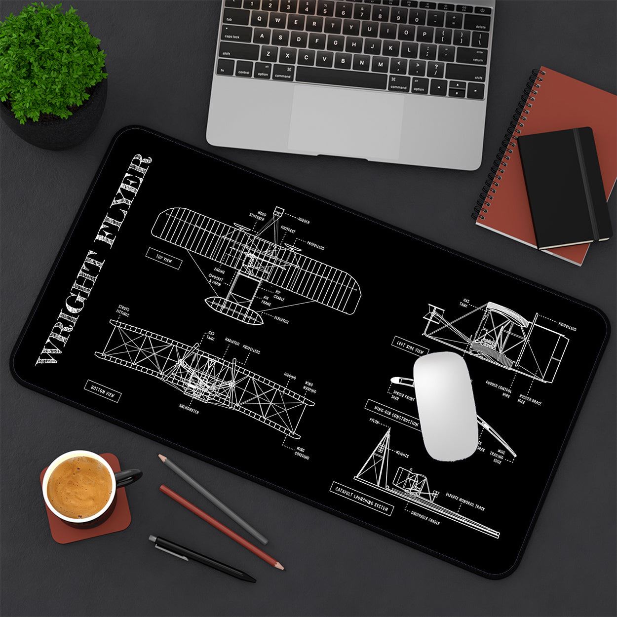 Wright Flying Machine Desk Mat