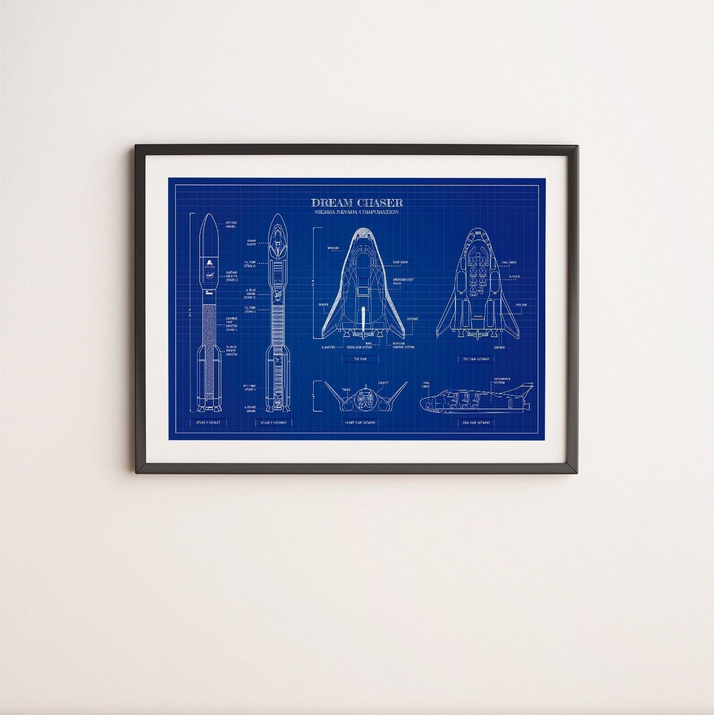 Dream Chaser Blueprint Poster