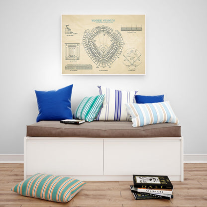 New York Yankees Blueprint Poster