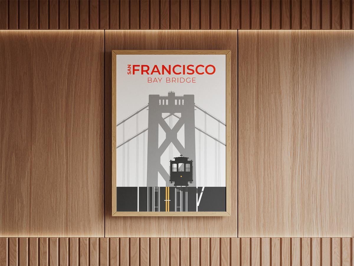 San Francisco Bay Bridge Poster