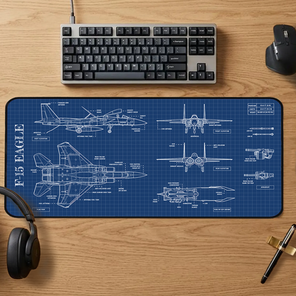 F-15 Blueprint Desk Mat
