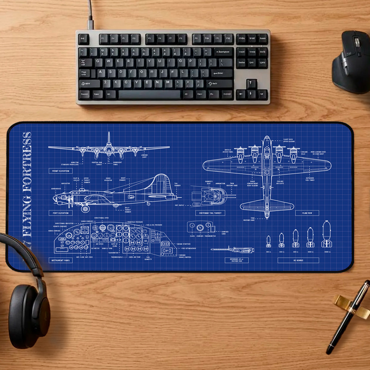B-17 Flying Fortress Desk Mat