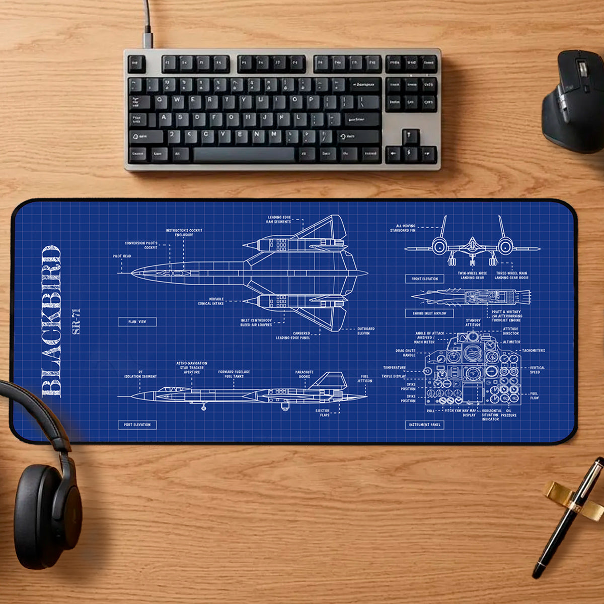 Blackbird SR-71  Desk Mat
