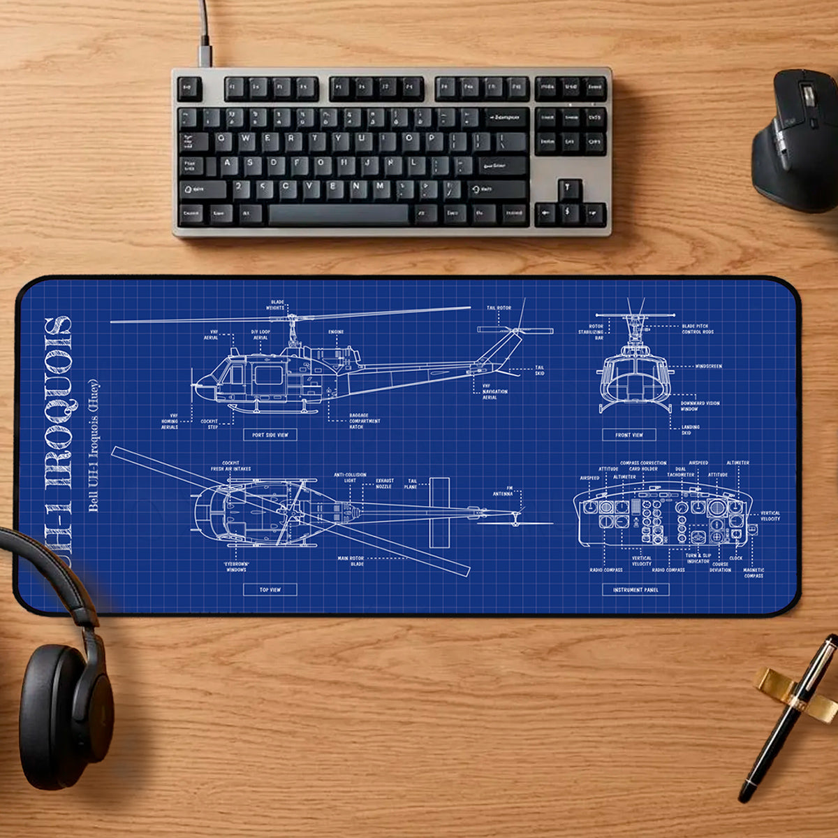 UH-1 Iroquois Desk Mat