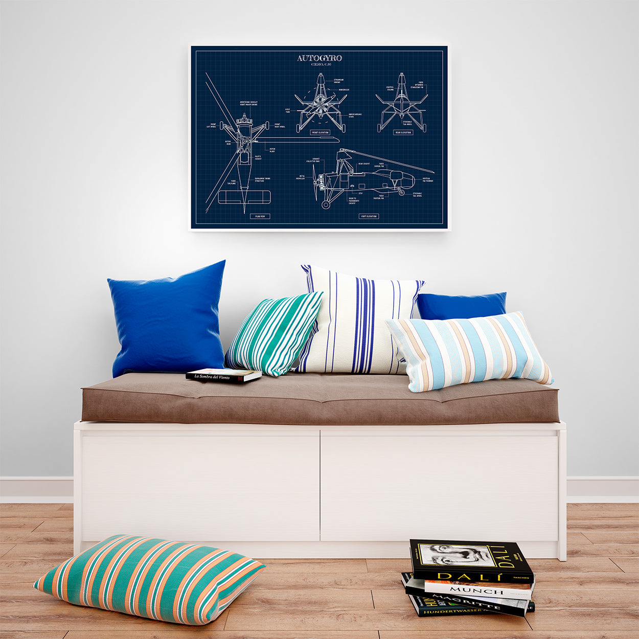 Autogyro Blueprint Poster