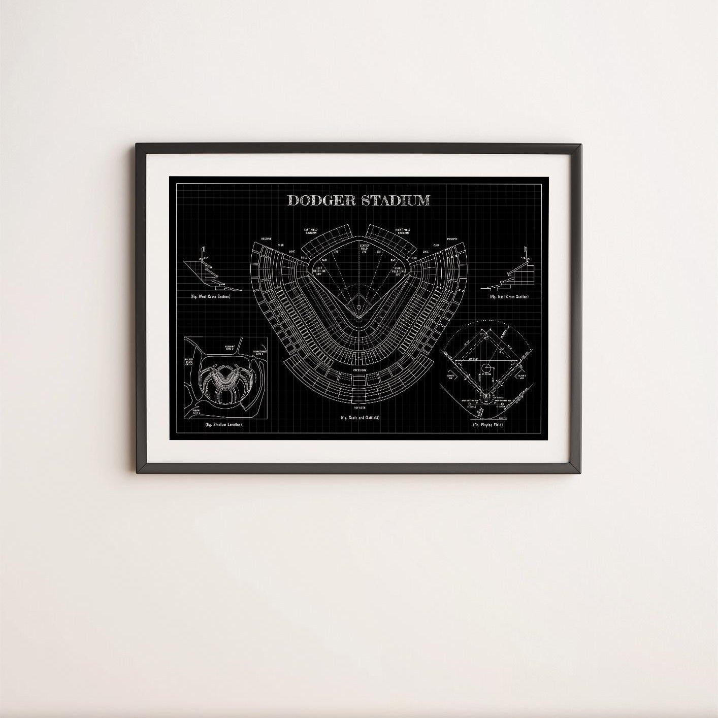 Dodgers Blueprint Poster