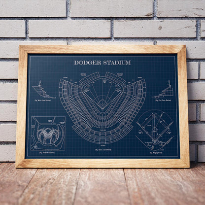 Dodgers Blueprint Poster
