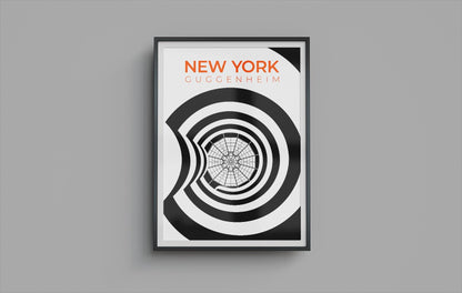 New York Guggenheim Staircase and Skylight Poster