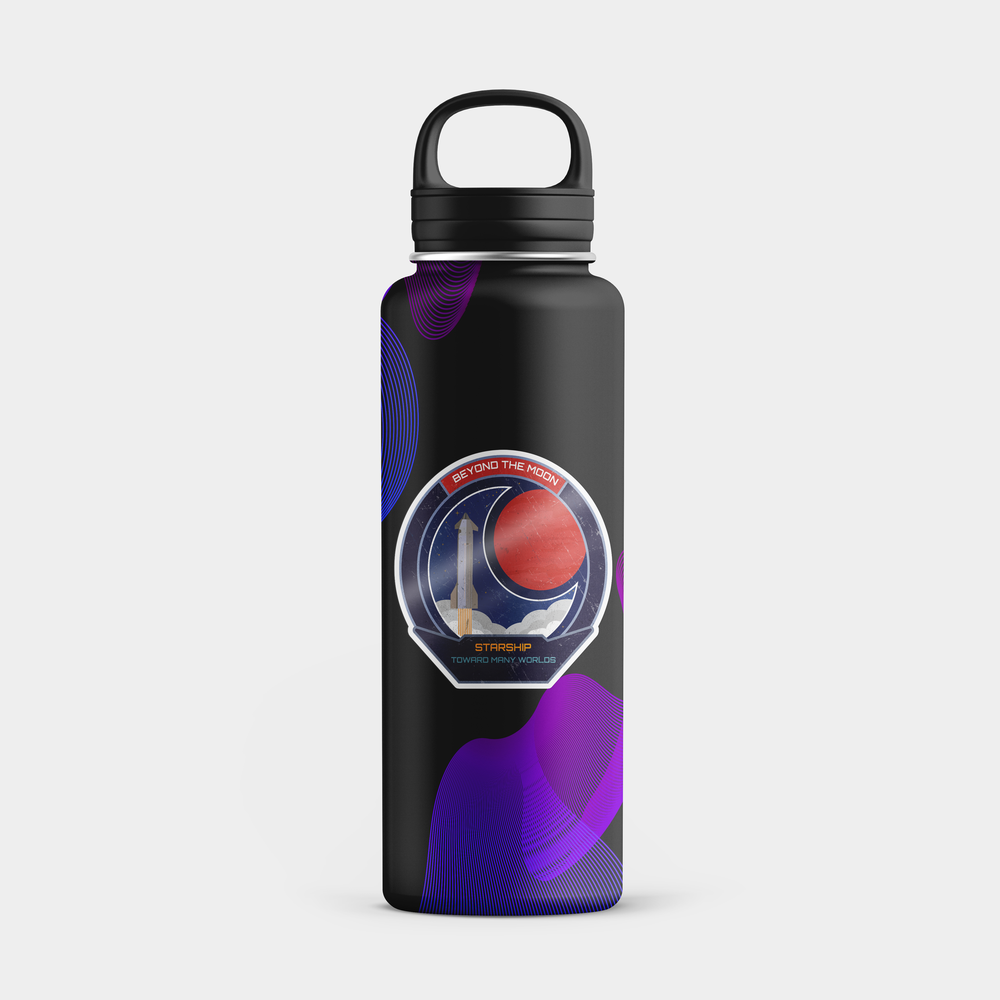Starship: Beyond The Moon. Toward Many Worlds - Sticker