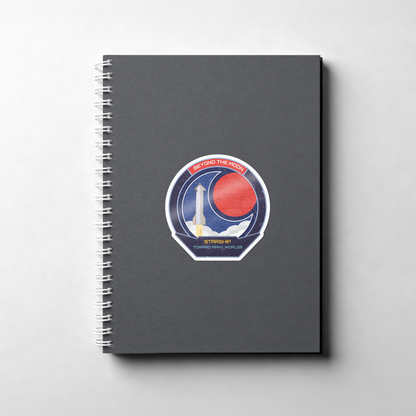 Starship: Beyond The Moon. Toward Many Worlds - Sticker