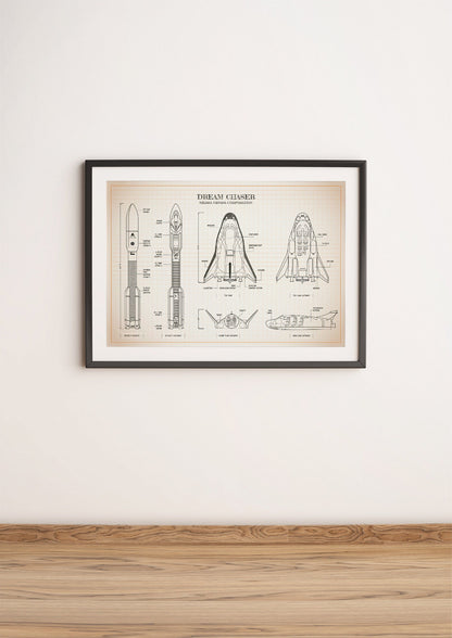 Dream Chaser Blueprint Poster