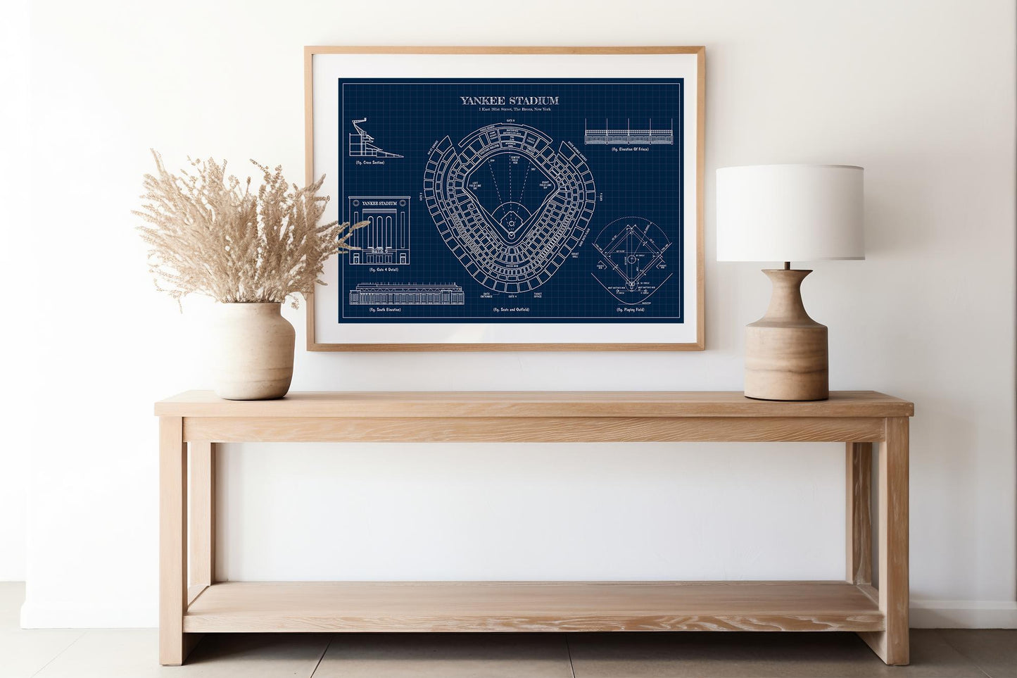 New York Yankees Blueprint Poster