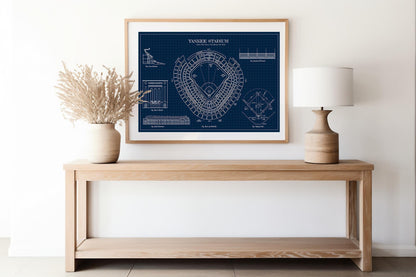 New York Yankees Blueprint Poster