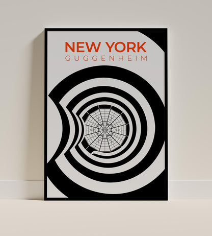 New York Guggenheim Staircase and Skylight Poster