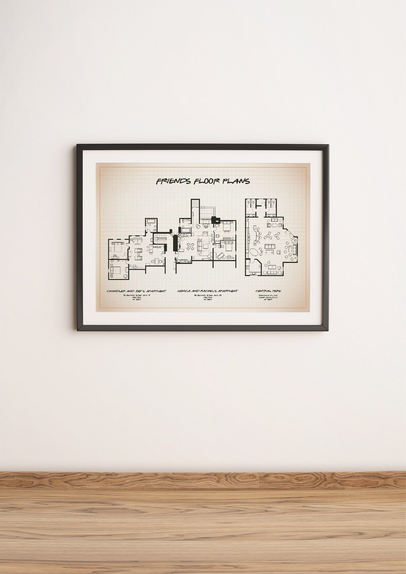 Friends Blueprint Poster
