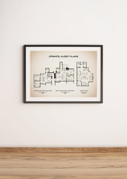 Friends Blueprint Poster