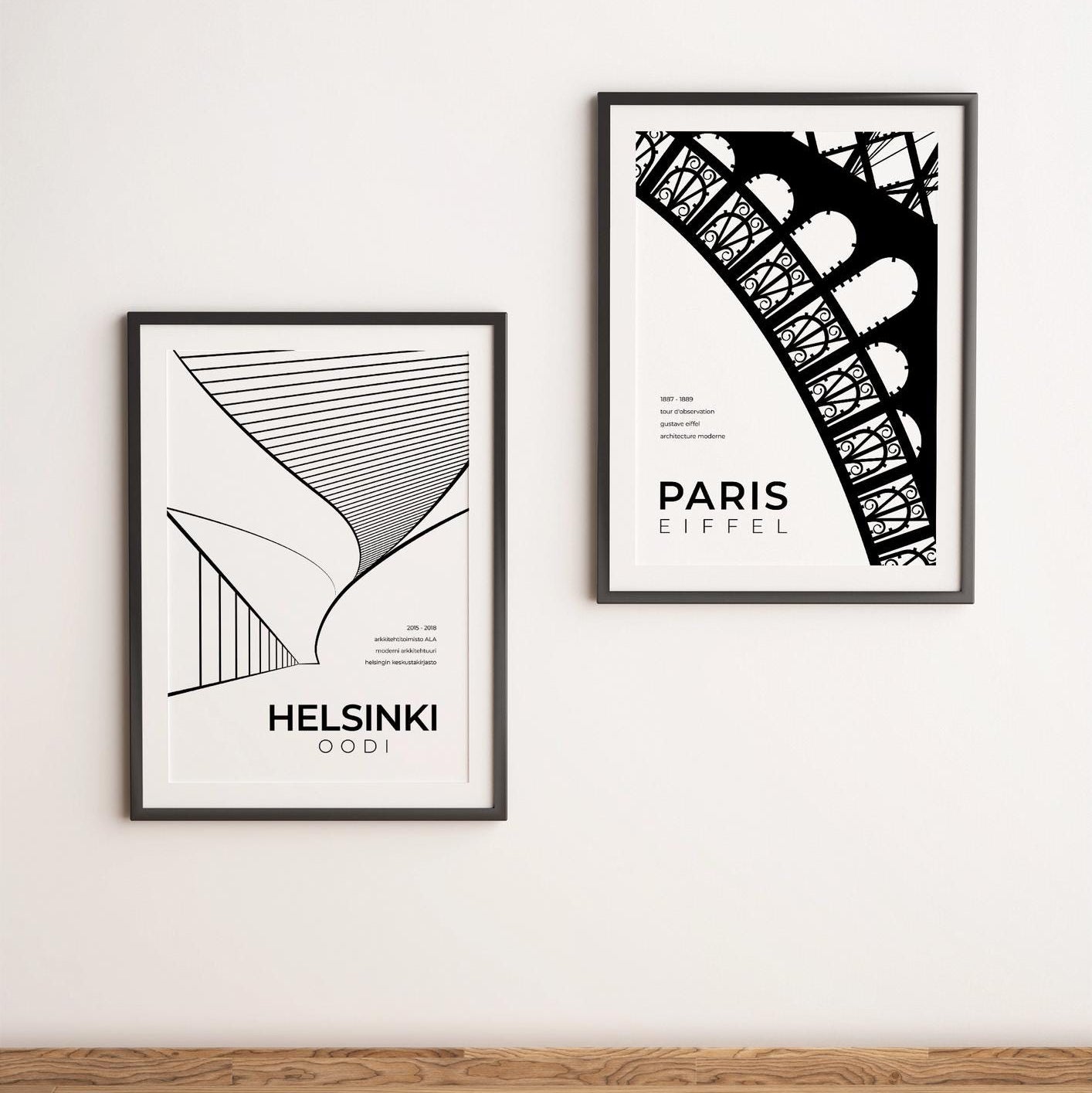 Helsinki Oodi Architecture Poster
