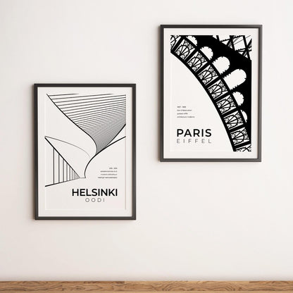Helsinki Oodi Architecture Poster