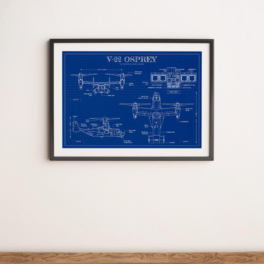 V-22 Osprey: Tilt-Rotor Military Aircraft Poster