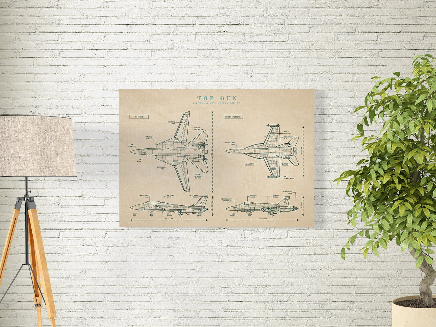 Top Gun Blueprint Poster