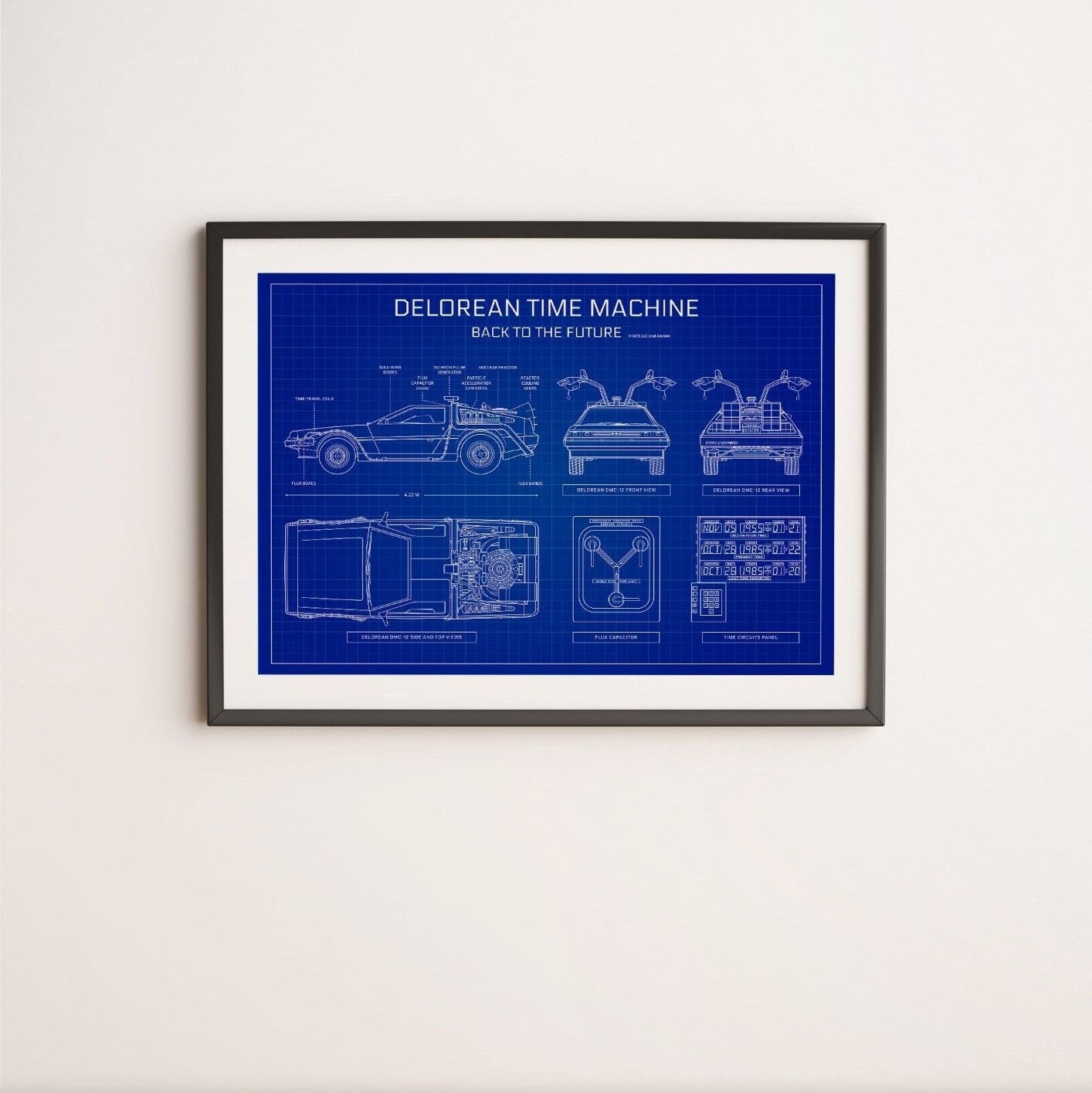 DeLorean Back to the Future Poster
