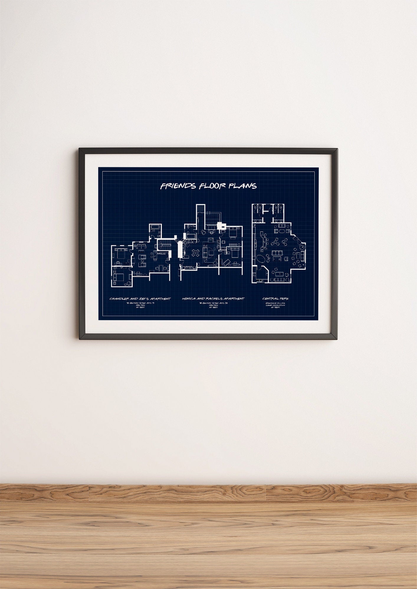 Friends Blueprint Poster