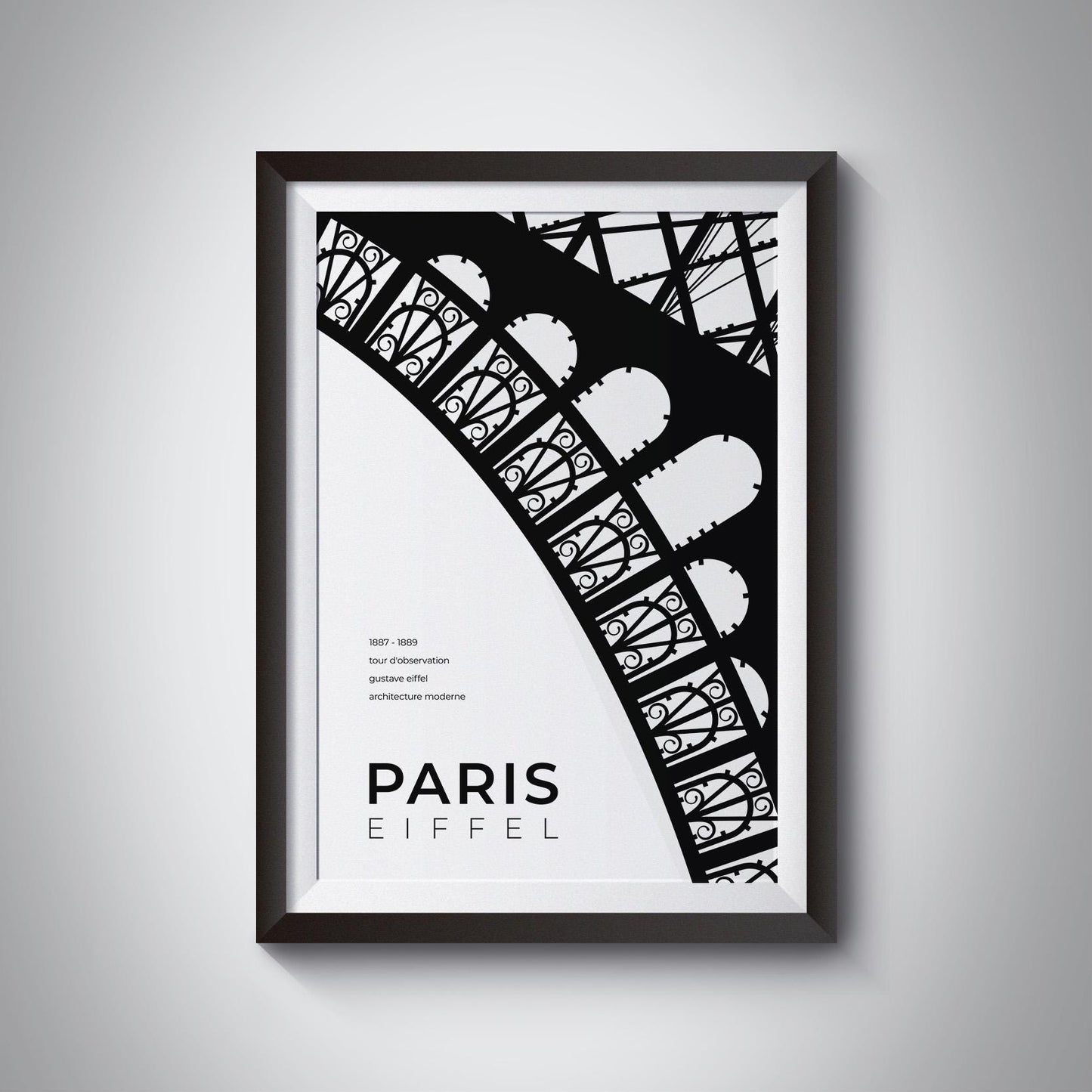 Paris Eiffel Tower Architecture Poster