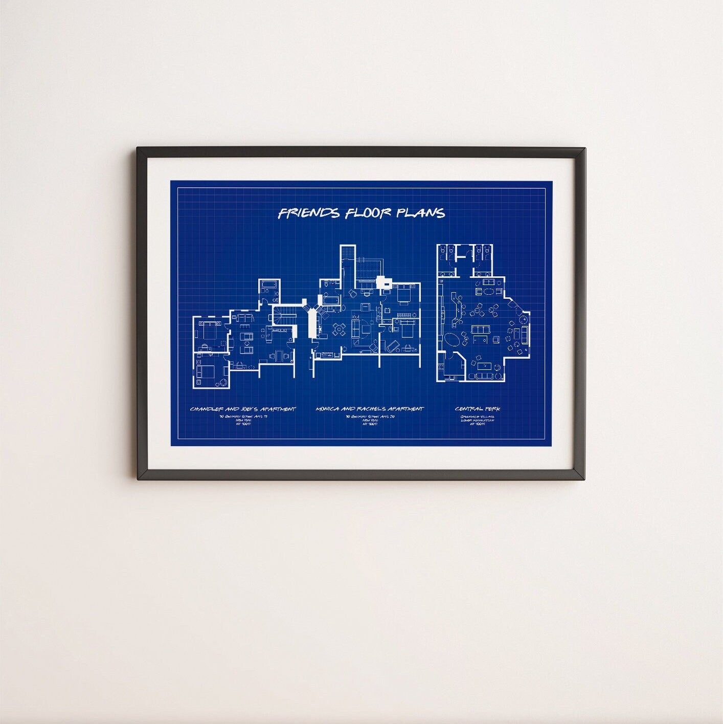 Friends Blueprint Poster