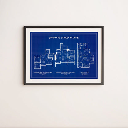 Friends Blueprint Poster