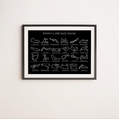 F1 Race Tracks Poster