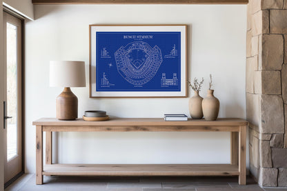 Busch Stadium Blueprint Poster