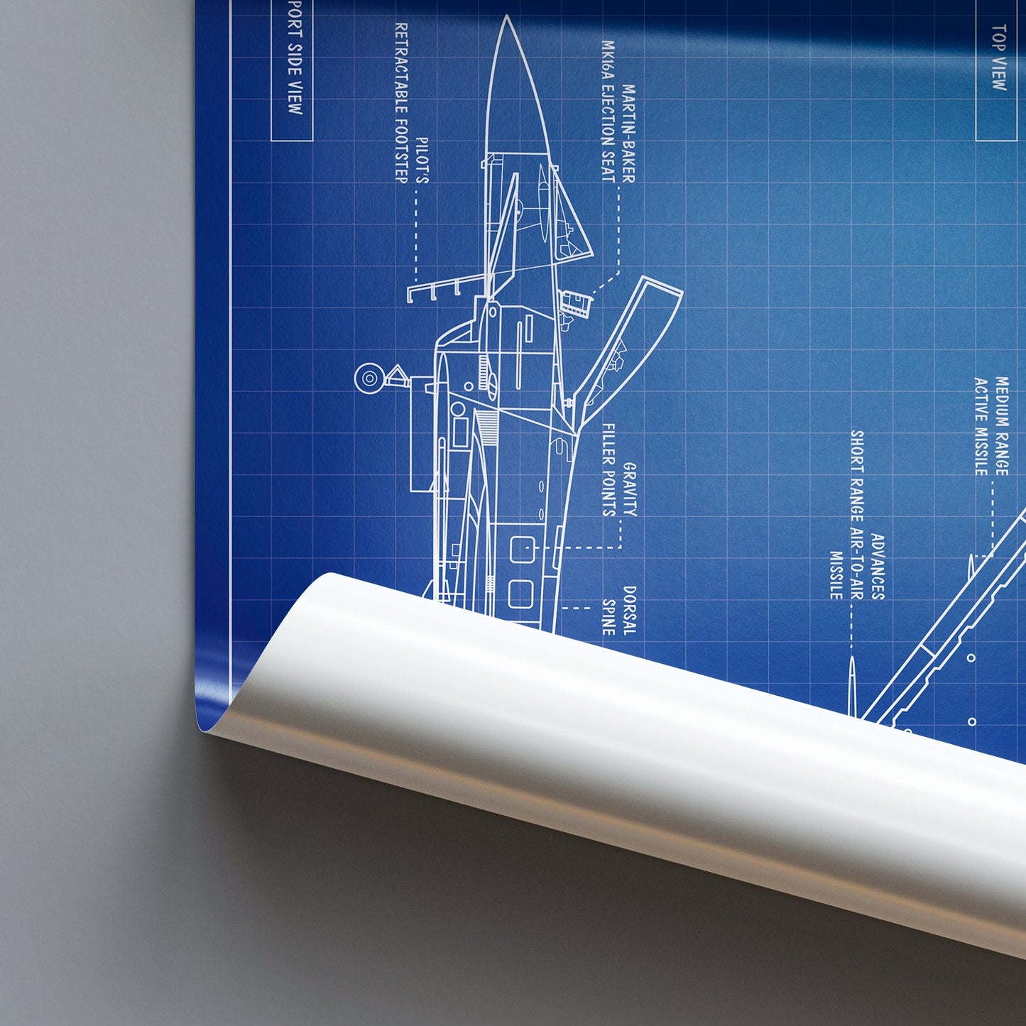 Top Gun Blueprint Poster
