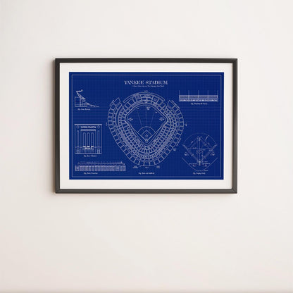 New York Yankees Blueprint Poster