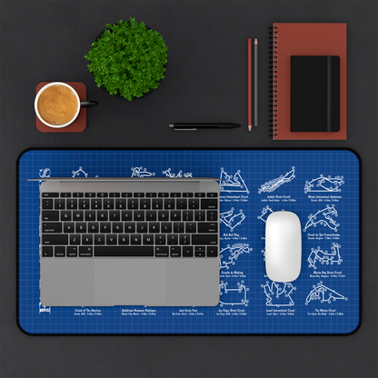F1 Race Tracks Desk Mat