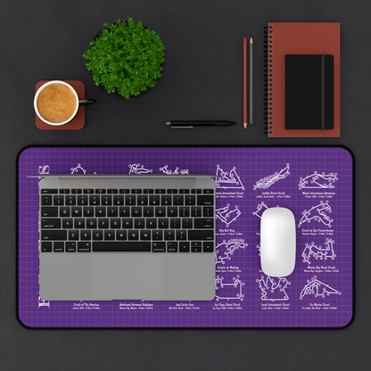 F1 Race Tracks Desk Mat