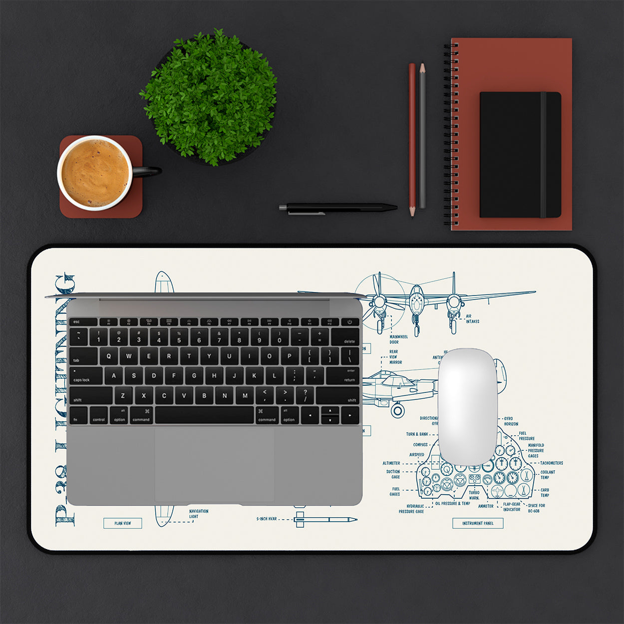 P-38 Lightning Desk Mat