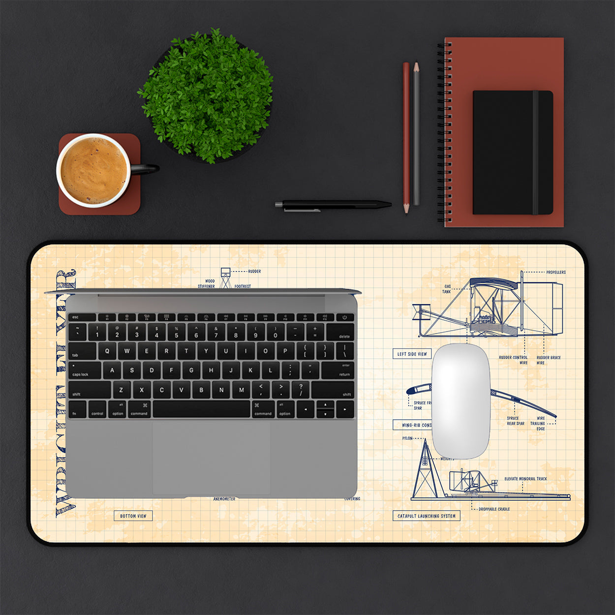 Wright Flying Machine Desk Mat