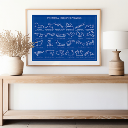 F1 Race Tracks Poster