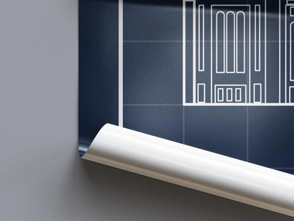 New York Yankees Blueprint Poster