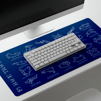 F1 Race Tracks Desk Mat