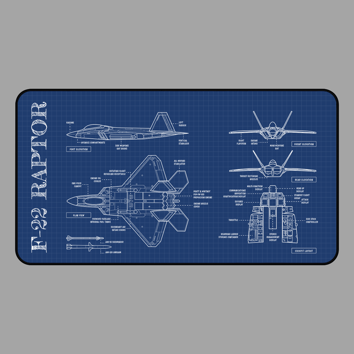 F-22 Desk Mat