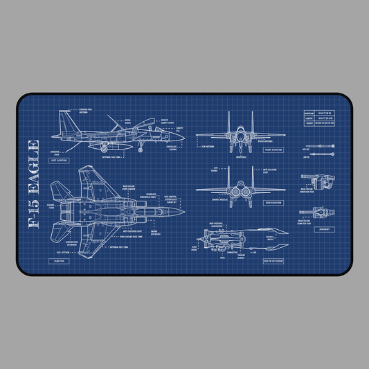F-15 Blueprint Desk Mat