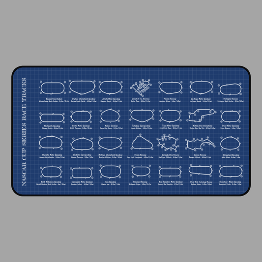 Indycar Race Tracks Desk Mat