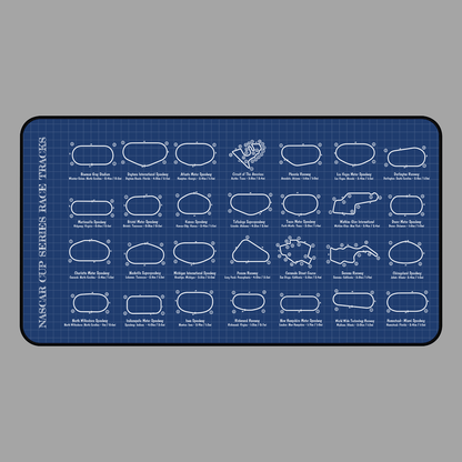 NASCAR Race Tracks Desk Mat