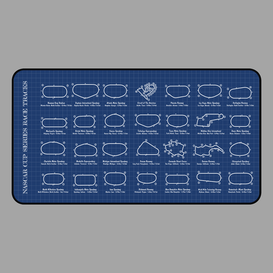 NASCAR Race Tracks Desk Mat