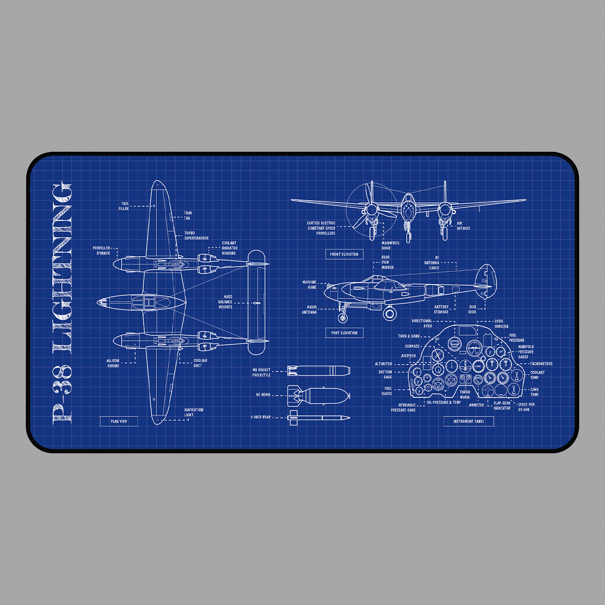 P-38 Lightning Desk Mat