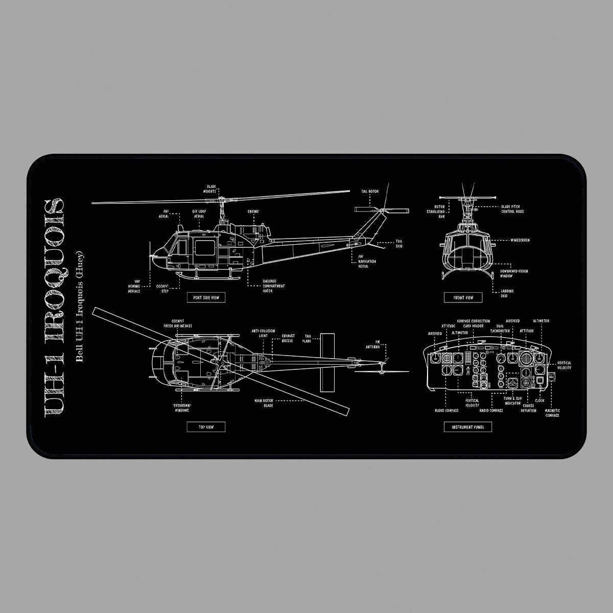 UH-1 Iroquois Desk Mat