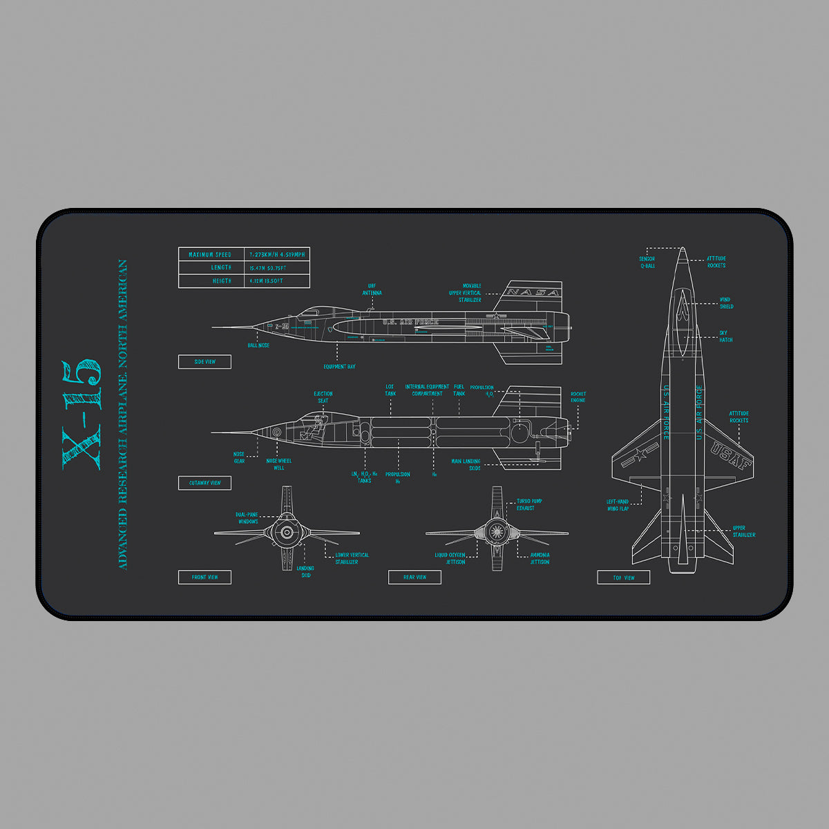 NASA X-15 Desk Mat