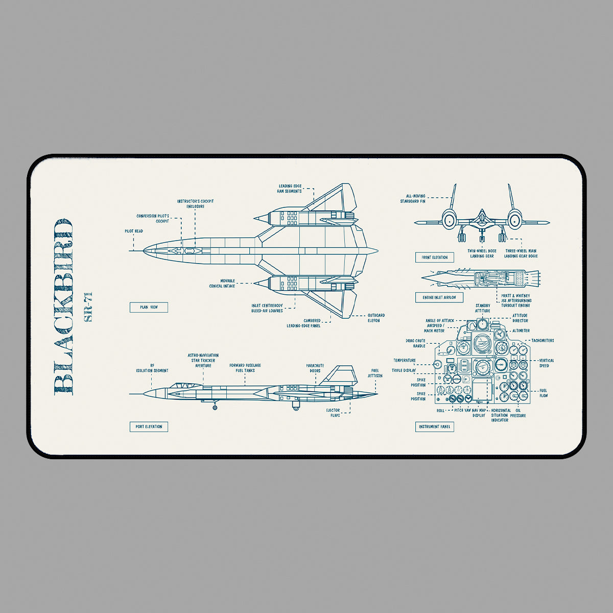 Blackbird SR-71  Desk Mat