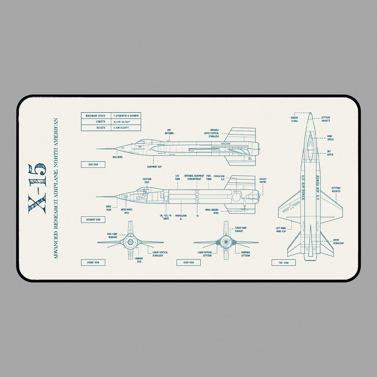 NASA X-15 Desk Mat